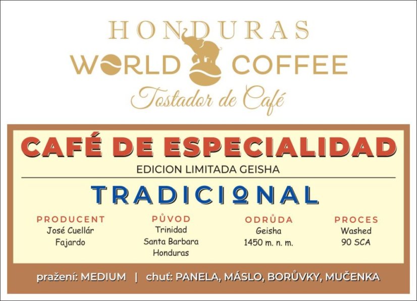 Honduras Geisha — Washed - Hmotnost: 250 g