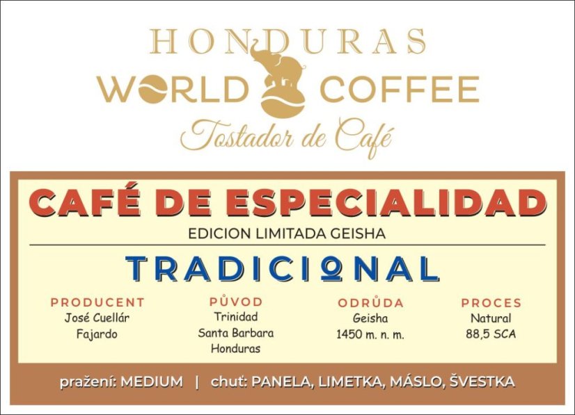Honduras Geisha — Natural - Hmotnost: 250 g