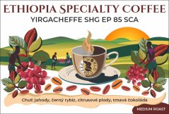 Etiopie Yirgacheffe Washed SHG EP 85 SCA